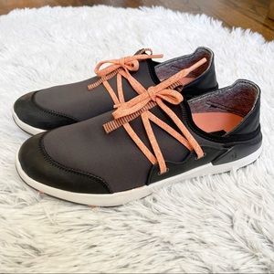 Olukai Miki Li Sneakers in Black and Orange